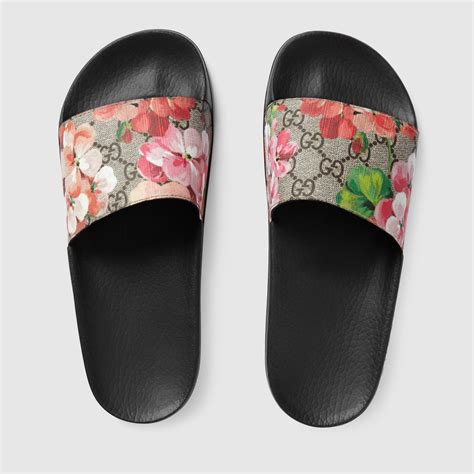 gucci bloom alides|Gucci Bloom slides women.